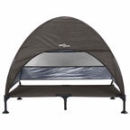 vidaXL Hochgelegtes Hundebett Braun 127 x 81 x 108 cm Stoff und Stahl