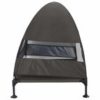 vidaXL Hochgelegtes Hundebett Braun 127 x 81 x 108 cm Stoff und Stahl