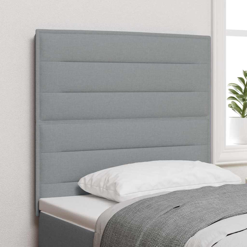 vidaXL Kopfteil Hellgrau 80 cm Stoff