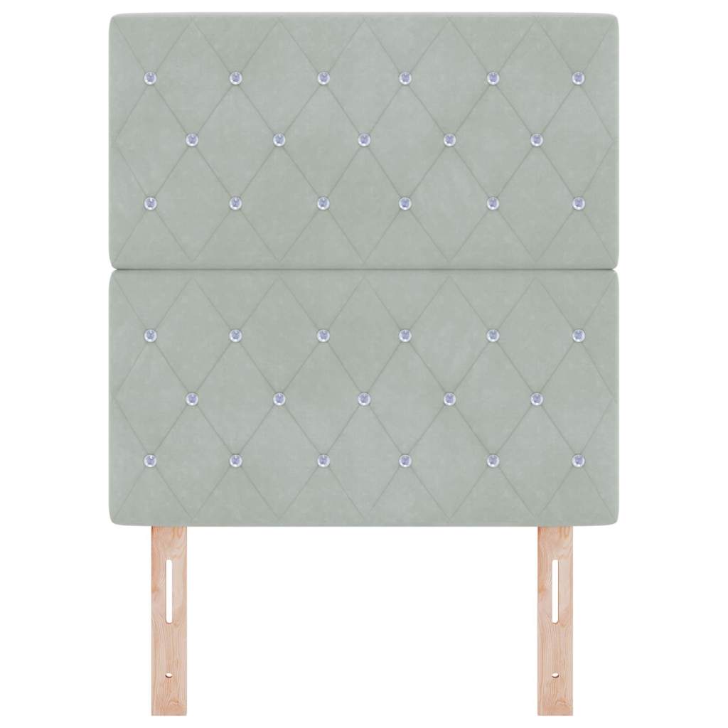vidaXL Kopfteil Hellgrau 80 cm Samt