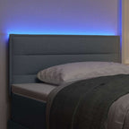 vidaXL LED Kopfteil mit LED-Lichtleisten Hellgrau 80 cm Stoff