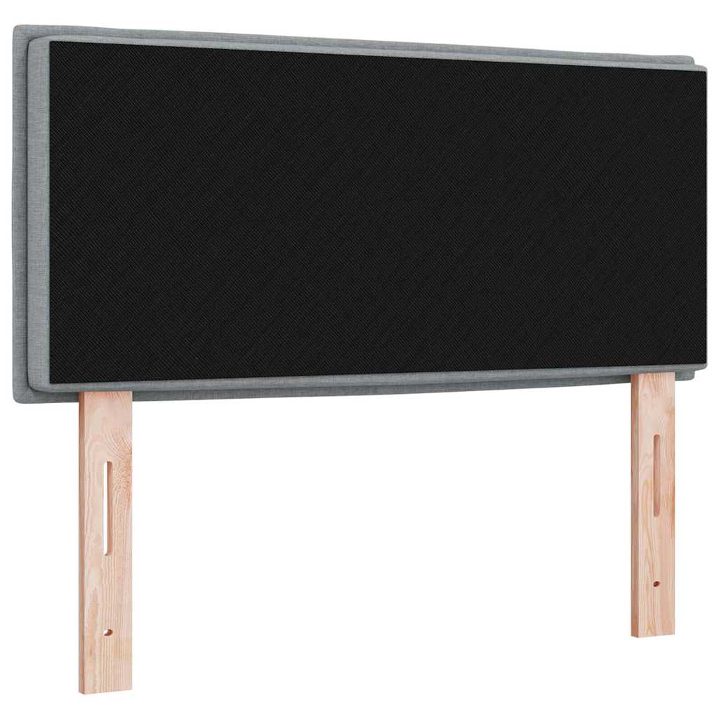 vidaXL LED Kopfteil mit LED-Lichtleisten Hellgrau 80 cm Stoff