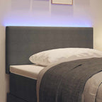 vidaXL LED Kopfteil mit LED-Lichtleisten Hellgrau 80 cm Cordstoff