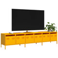 vidaXL TV-Schrank Senfgelb 202x39x43,5 cm Kaltgewalzter Stahl