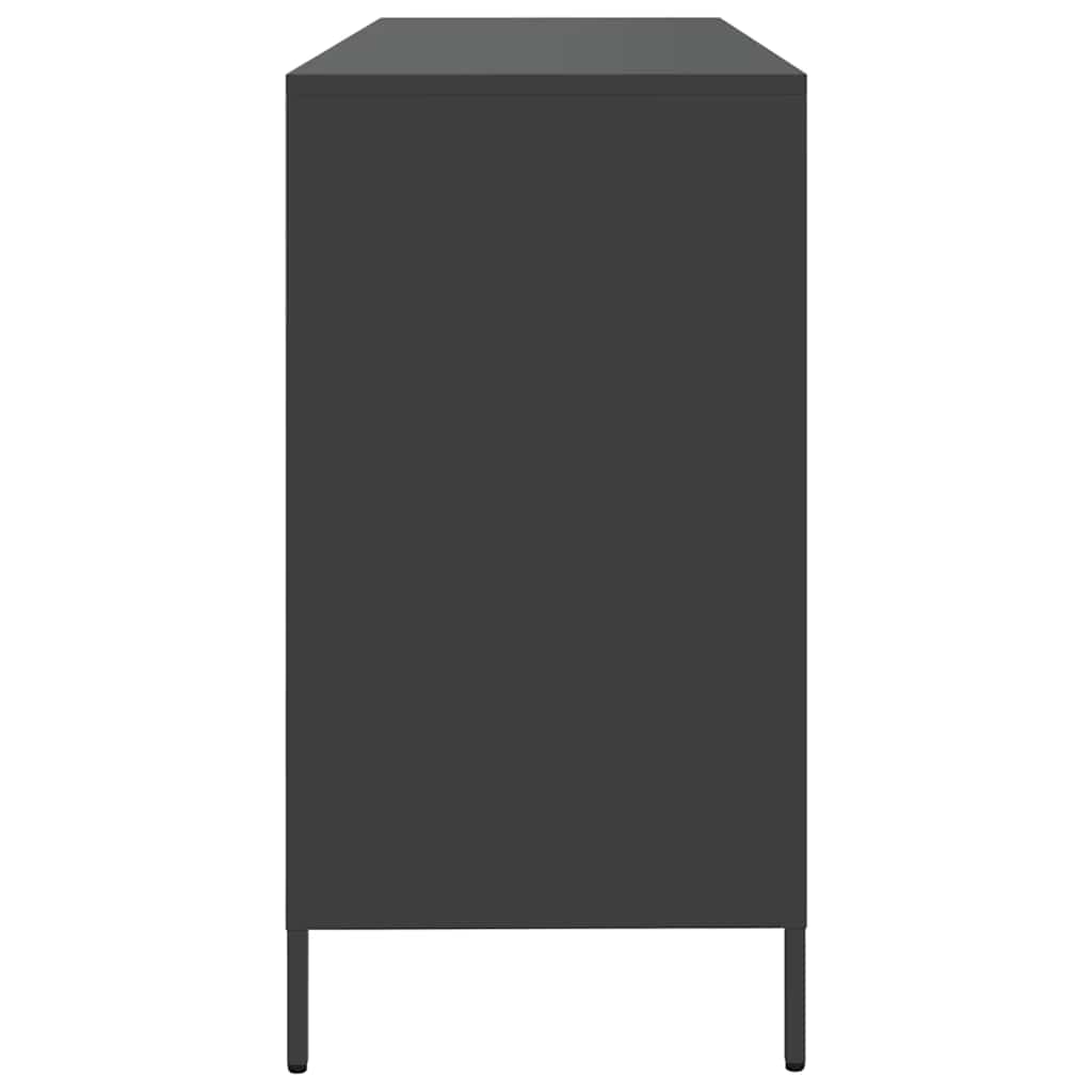 vidaXL Sideboard Schwarz 135x39x73,5 cm Kaltgewalzter Stahl