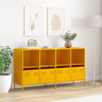 vidaXL Sideboard Senfgelb 135x39x73,5 cm Kaltgewalzter Stahl