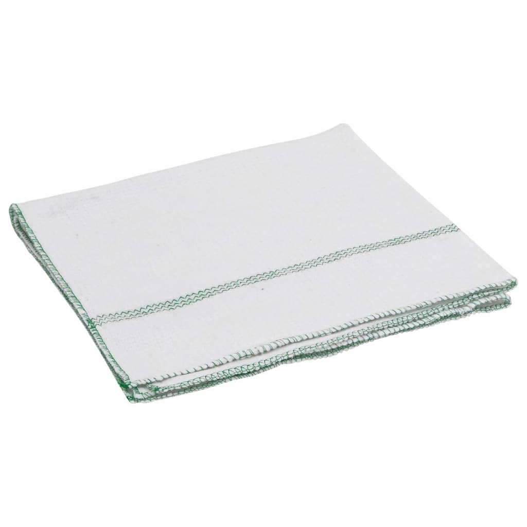 vidaXL Reinigungstücher 50 Stk. Weiß mit Grünen Gestreift 50x60 cm