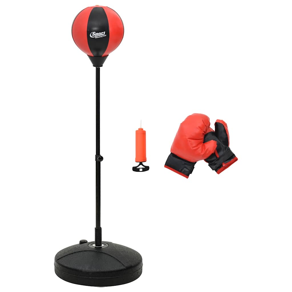 vidaXL Punchingball mit Ständer, Handschuhen & Pumpe 81-122 cm