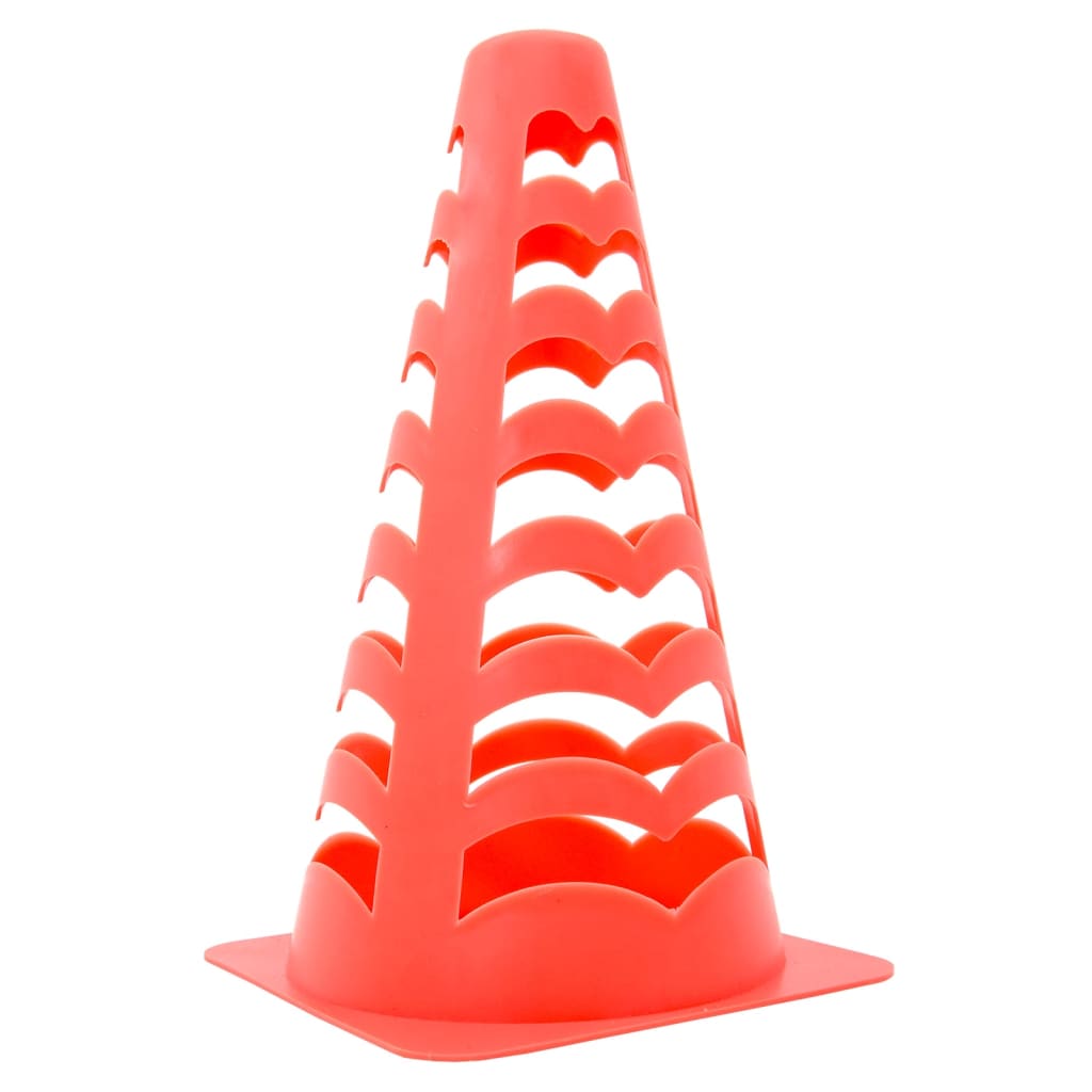 vidaXL Fußballkegel 6 Stk. Stapelbar Orange 13x13x22,5 cm