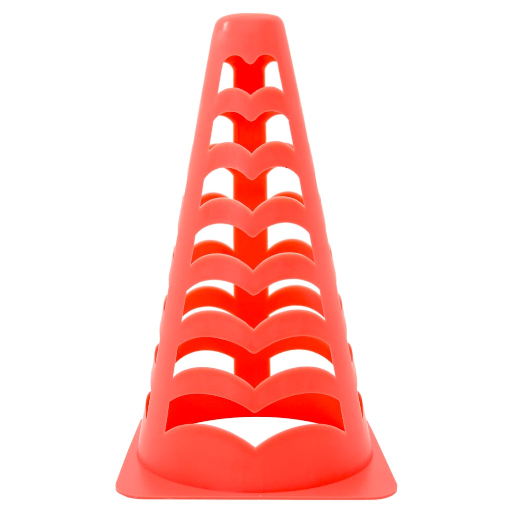 vidaXL Fußballkegel 6 Stk. Stapelbar Orange 13x13x22,5 cm