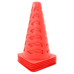 vidaXL Fußballkegel 6 Stk. Stapelbar Orange 13x13x22,5 cm
