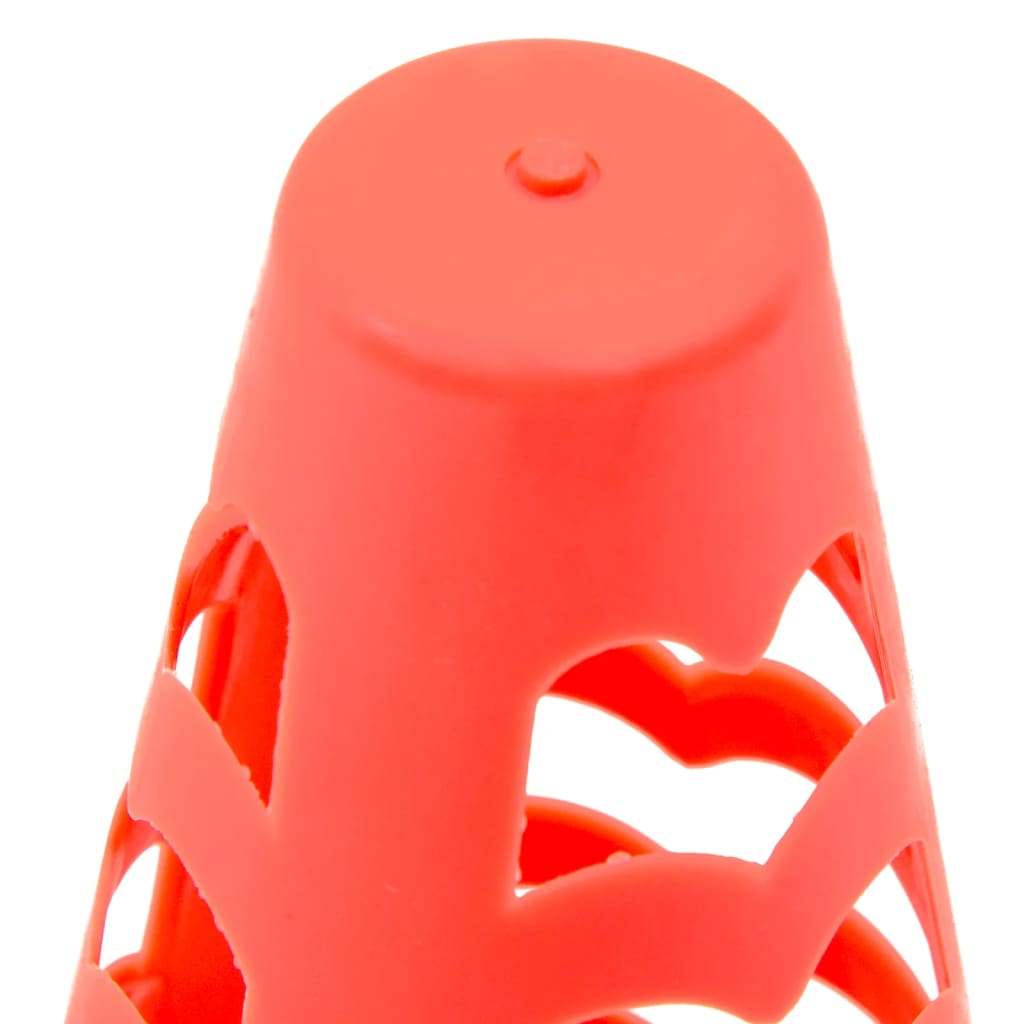 vidaXL Fußballkegel 6 Stk. Stapelbar Orange 13x13x22,5 cm