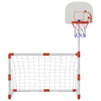 vidaXL Fußball- und Basketball-Set für Kinder mit Bällen 98x50x70 cm