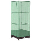 vidaXL Hochbeet mit Gewächshaus-Aufsatz Rattan-Optik 40x40x123 cm