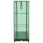 vidaXL Hochbeet mit Gewächshaus-Aufsatz Rattan-Optik 40x40x123 cm