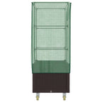vidaXL Hochbeet mit Aufsatz und Rollen Rattan-Optik 80x50x182 cm