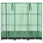 vidaXL Hochbeet mit Gewächshausabdeckung Rattanoptik 120x40x123 cm