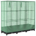 vidaXL Hochbeet mit Gewächshausabdeckung Rattanoptik 120x40x123 cm