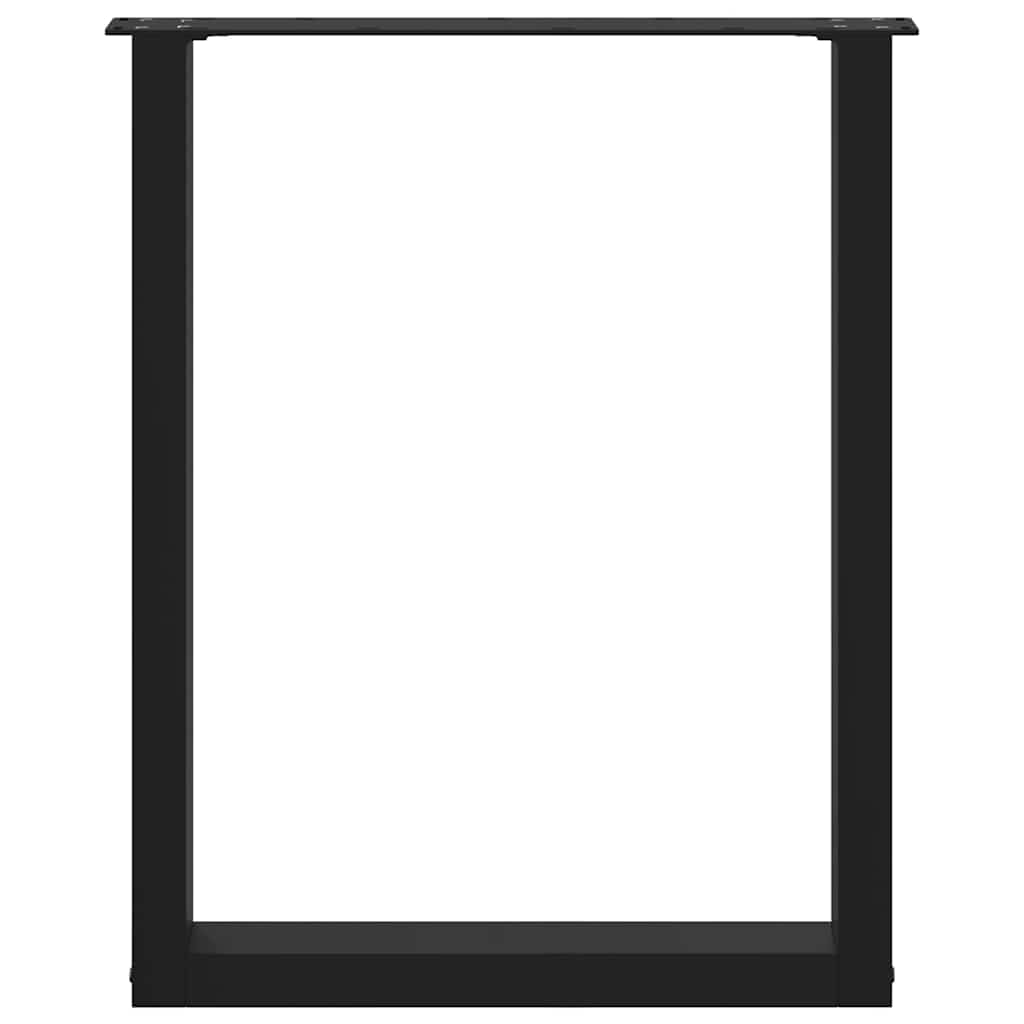 vidaXL Esstischbeine U-Form 3 Stk. Schwarz 70x(72-73) cm Stahl