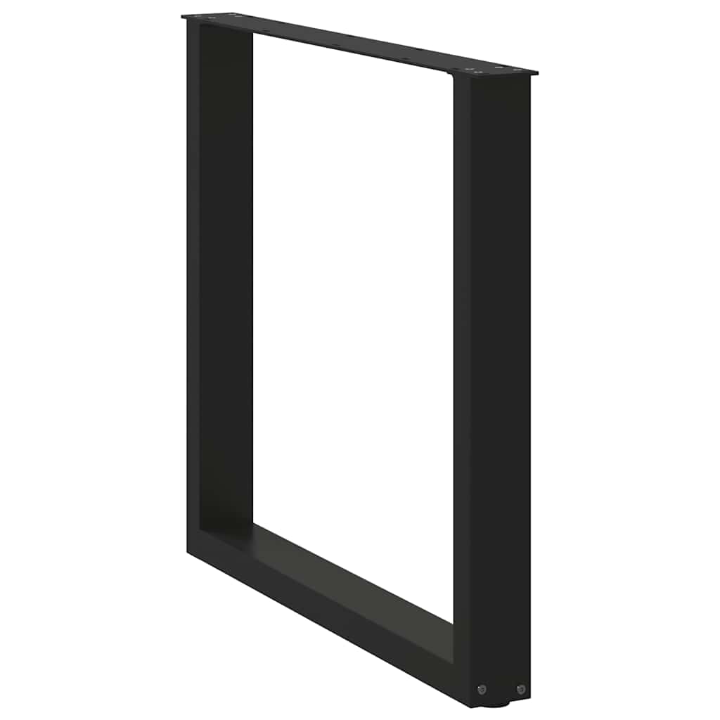 vidaXL Esstischbeine U-Form 3 Stk. Schwarz 80x(72-73) cm Stahl