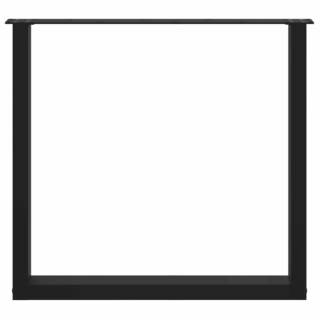 vidaXL Esstischbeine U-Form 3 Stk. Schwarz 80x(72-73) cm Stahl