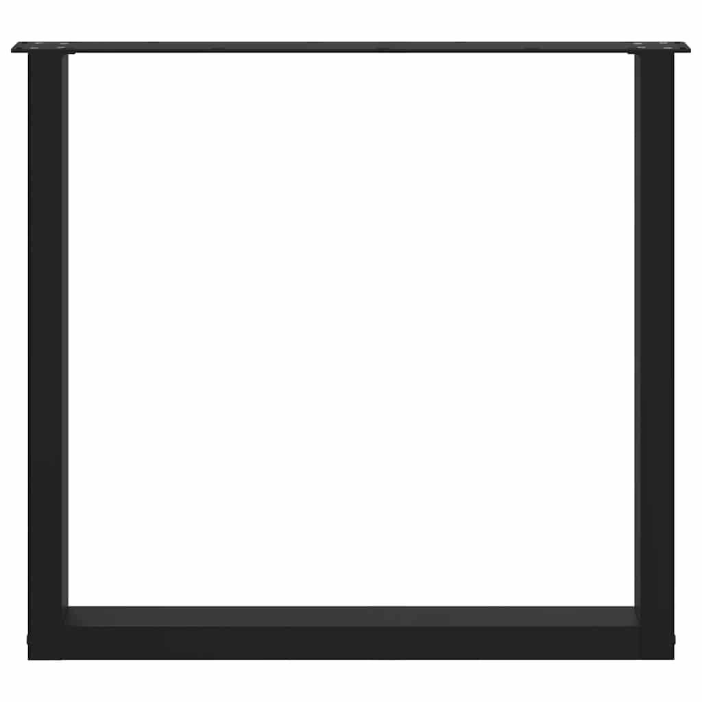 vidaXL Esstischbeine U-Form 3 Stk. Schwarz 90x(72-73) cm Stahl
