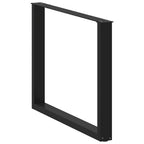 vidaXL Esstischbeine U-Form 3 Stk. Schwarz 100x(72-73) cm Stahl