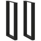 vidaXL Bartischbeine U-Form 2 Stk. Schwarz 40x(90-91) cm Stahl
