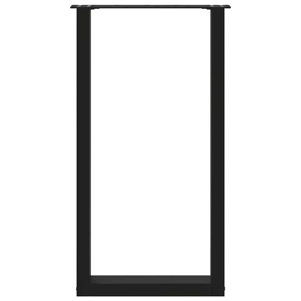 vidaXL Bartischbeine U-Form 2 Stk. Schwarz 40x(90-91) cm Stahl