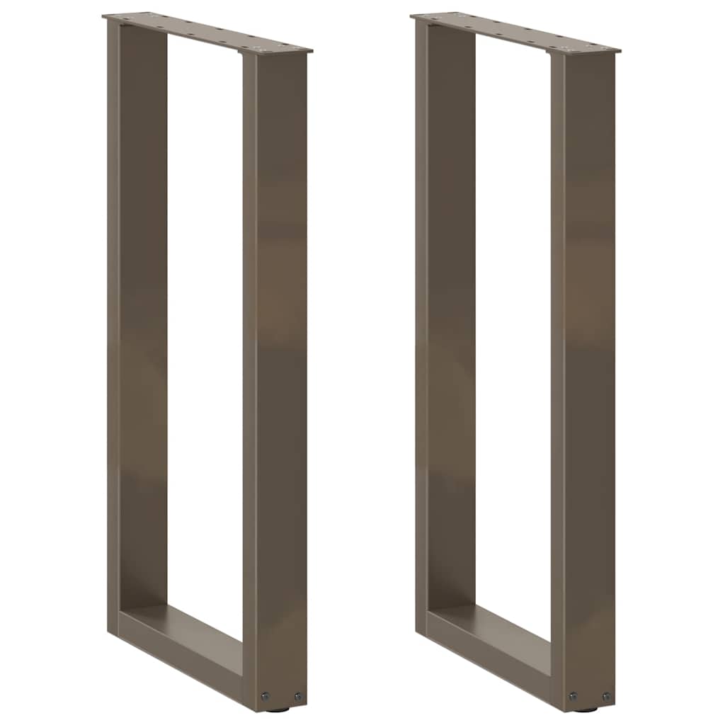 vidaXL Bartischbeine U-Form 2 Stk. Naturstahl 40x(90-91) cm Stahl