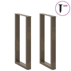 vidaXL Bartischbeine U-Form 2 Stk. Naturstahl 40x(90-91) cm Stahl