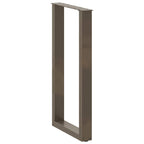 vidaXL Bartischbeine U-Form 2 Stk. Naturstahl 40x(90-91) cm Stahl