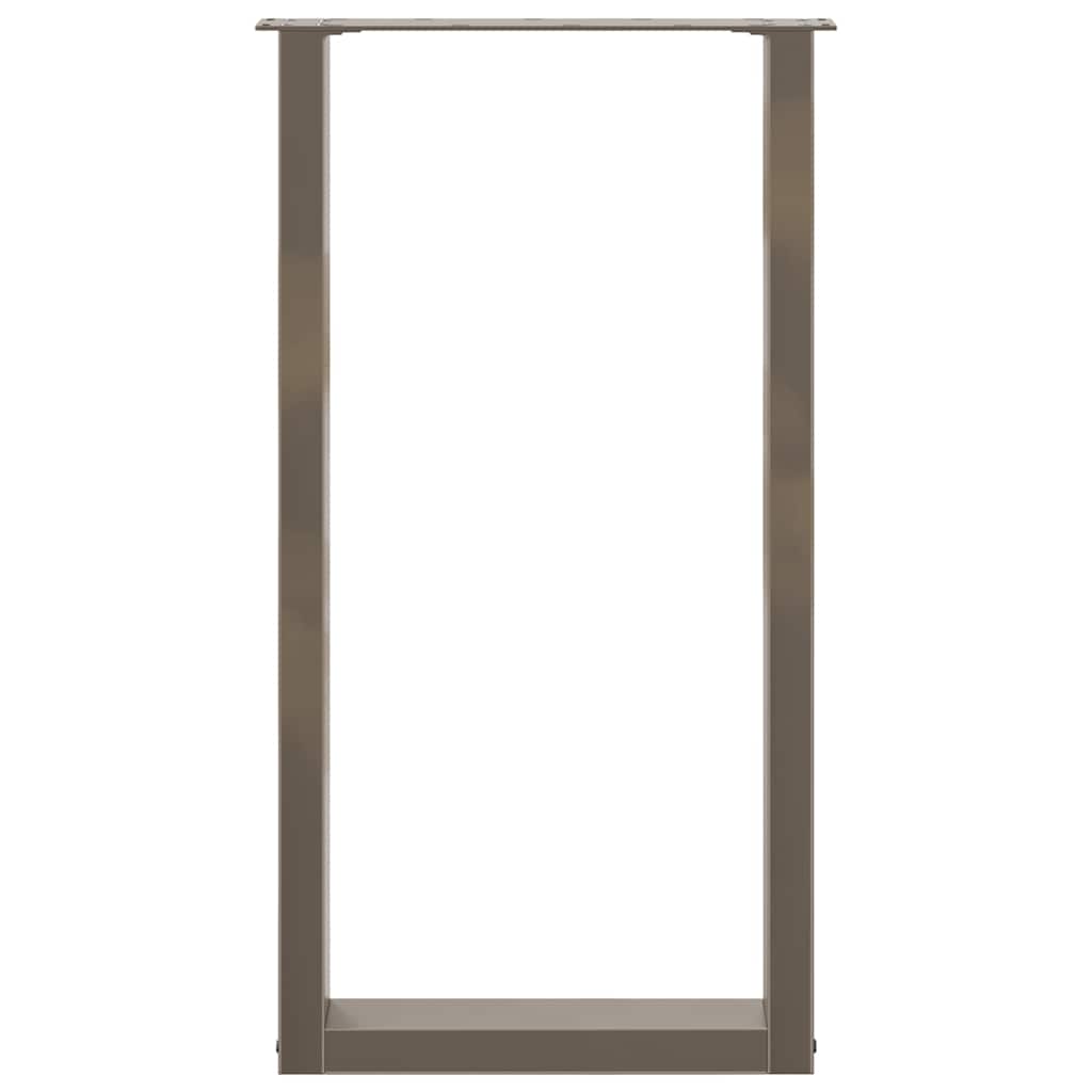 vidaXL Bartischbeine U-Form 2 Stk. Naturstahl 40x(90-91) cm Stahl