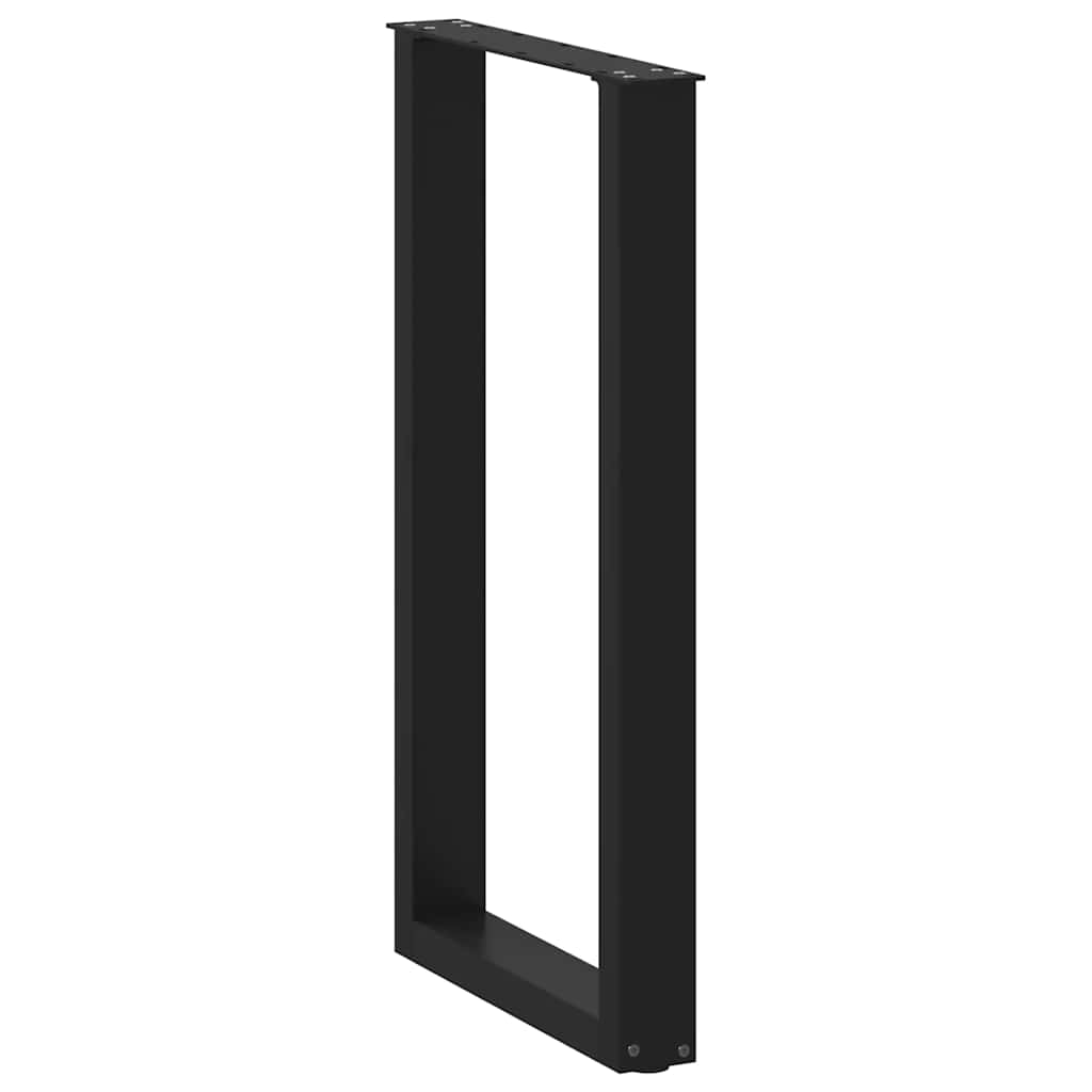 vidaXL Bartischbeine U-Form 2 Stk. Schwarz 50x(90-91) cm Stahl