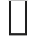 vidaXL Bartischbeine U-Form 2 Stk. Schwarz 50x(90-91) cm Stahl