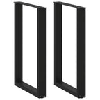 vidaXL Bartischbeine U-Form 2 Stk. Schwarz 60x(90-91) cm Stahl