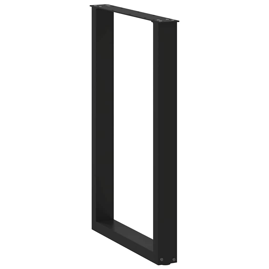 vidaXL Bartischbeine U-Form 2 Stk. Schwarz 60x(90-91) cm Stahl