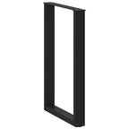 vidaXL Bartischbeine U-Form 2 Stk. Schwarz 60x(90-91) cm Stahl