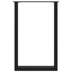 vidaXL Bartischbeine U-Form 2 Stk. Schwarz 60x(90-91) cm Stahl