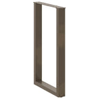 vidaXL Bartischbeine U-Form 2 Stk. Naturstahl 60x(90-91) cm Stahl