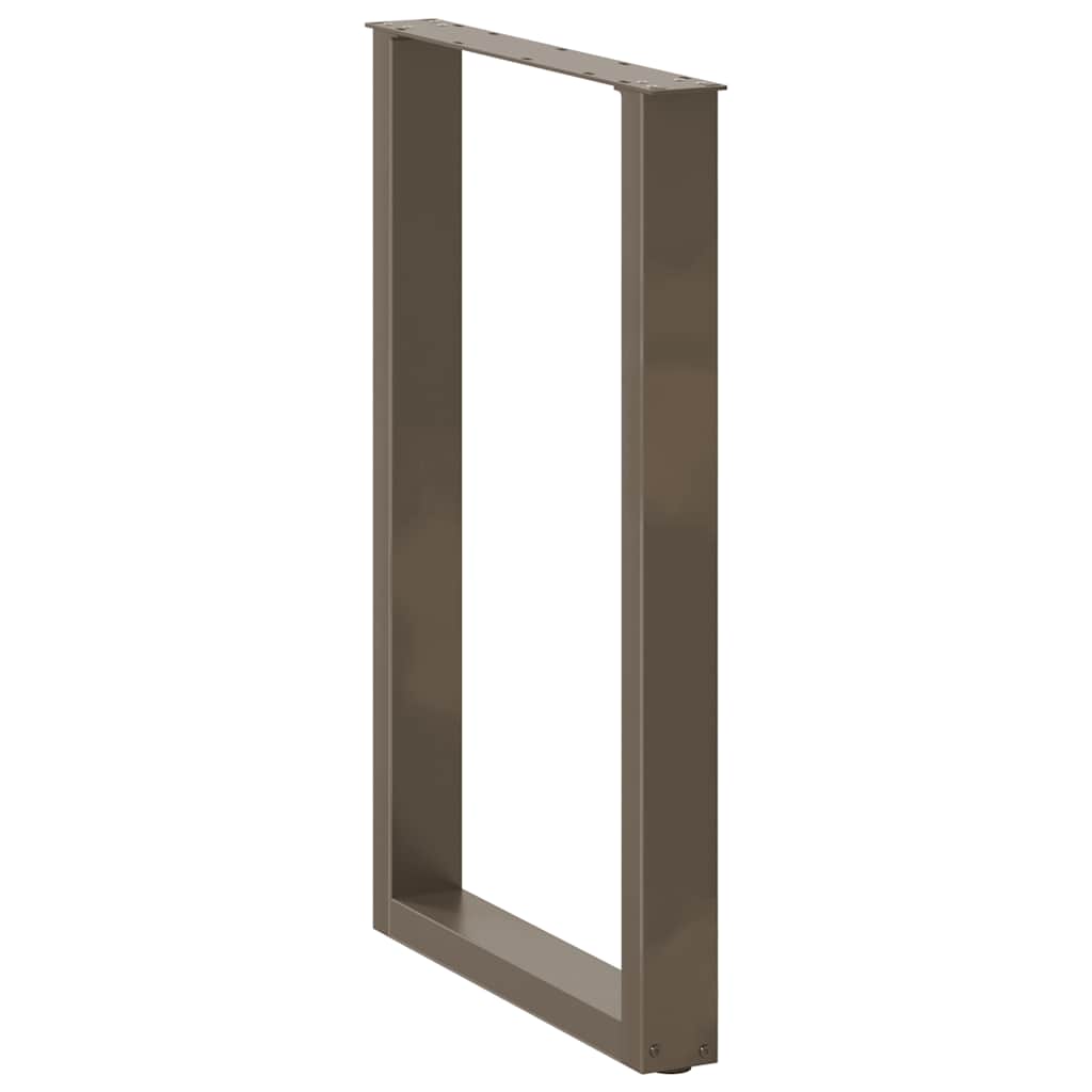 vidaXL Bartischbeine U-Form 2 Stk. Naturstahl 60x(90-91) cm Stahl