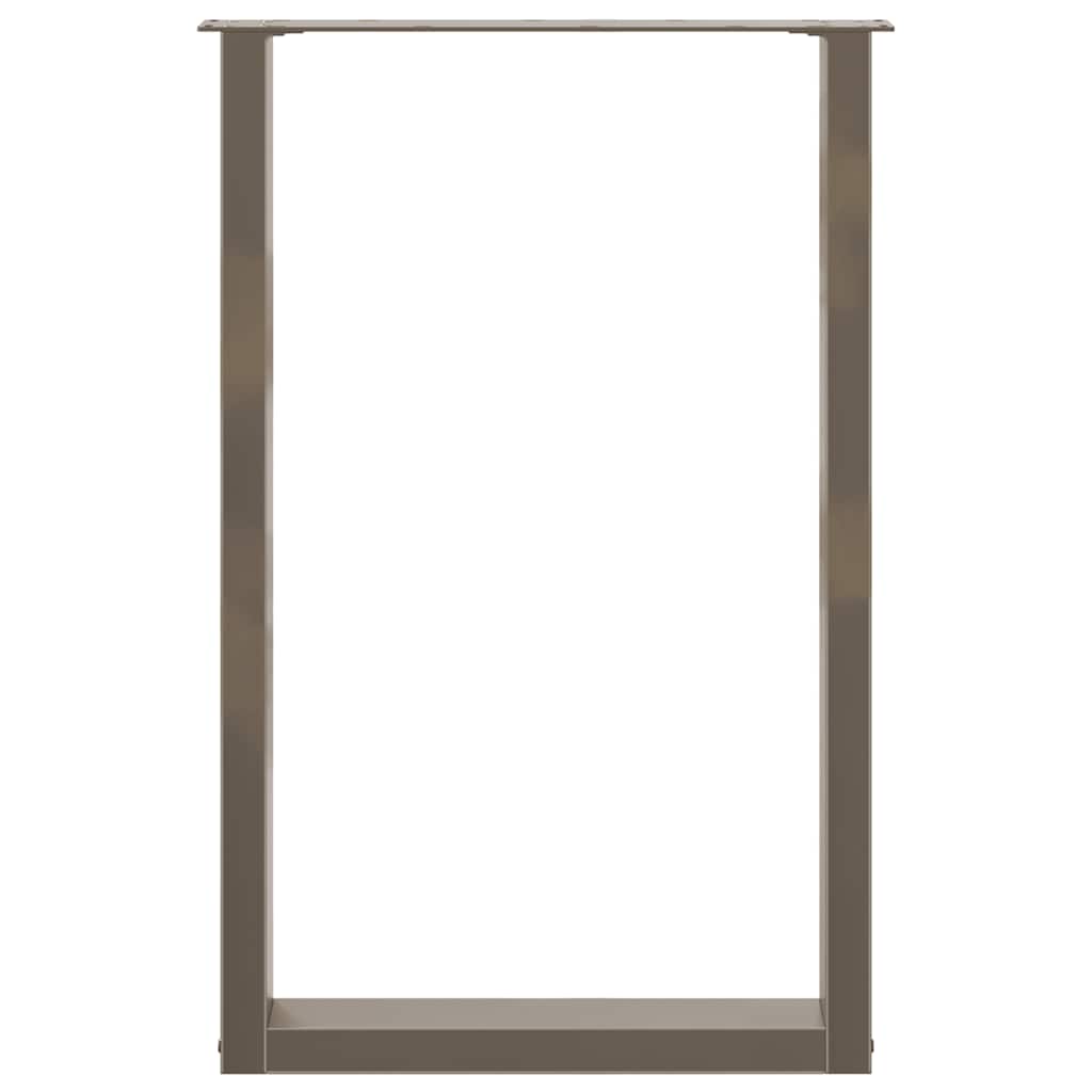 vidaXL Bartischbeine U-Form 2 Stk. Naturstahl 60x(90-91) cm Stahl