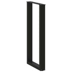 vidaXL Bartischbeine U-Form 2 Stk. Schwarz 40x(100-101) cm Stahl