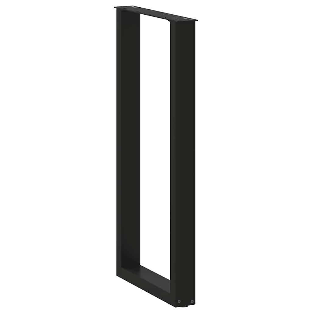 vidaXL Bartischbeine U-Form 2 Stk. Schwarz 40x(100-101) cm Stahl