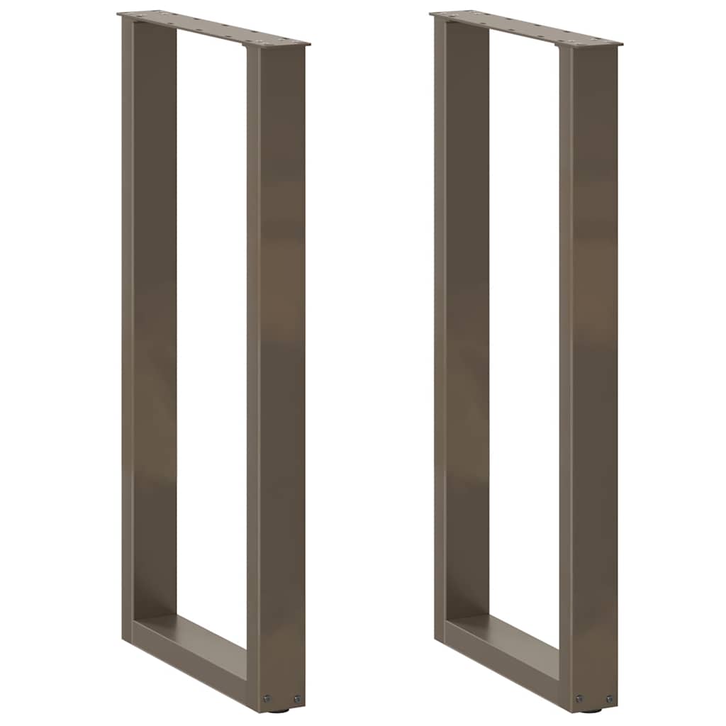 vidaXL Bartischbeine U-Form 2 Stk. Naturstahl 40x(100-101) cm Stahl