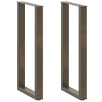 vidaXL Bartischbeine U-Form 2 Stk. Naturstahl 40x(100-101) cm Stahl