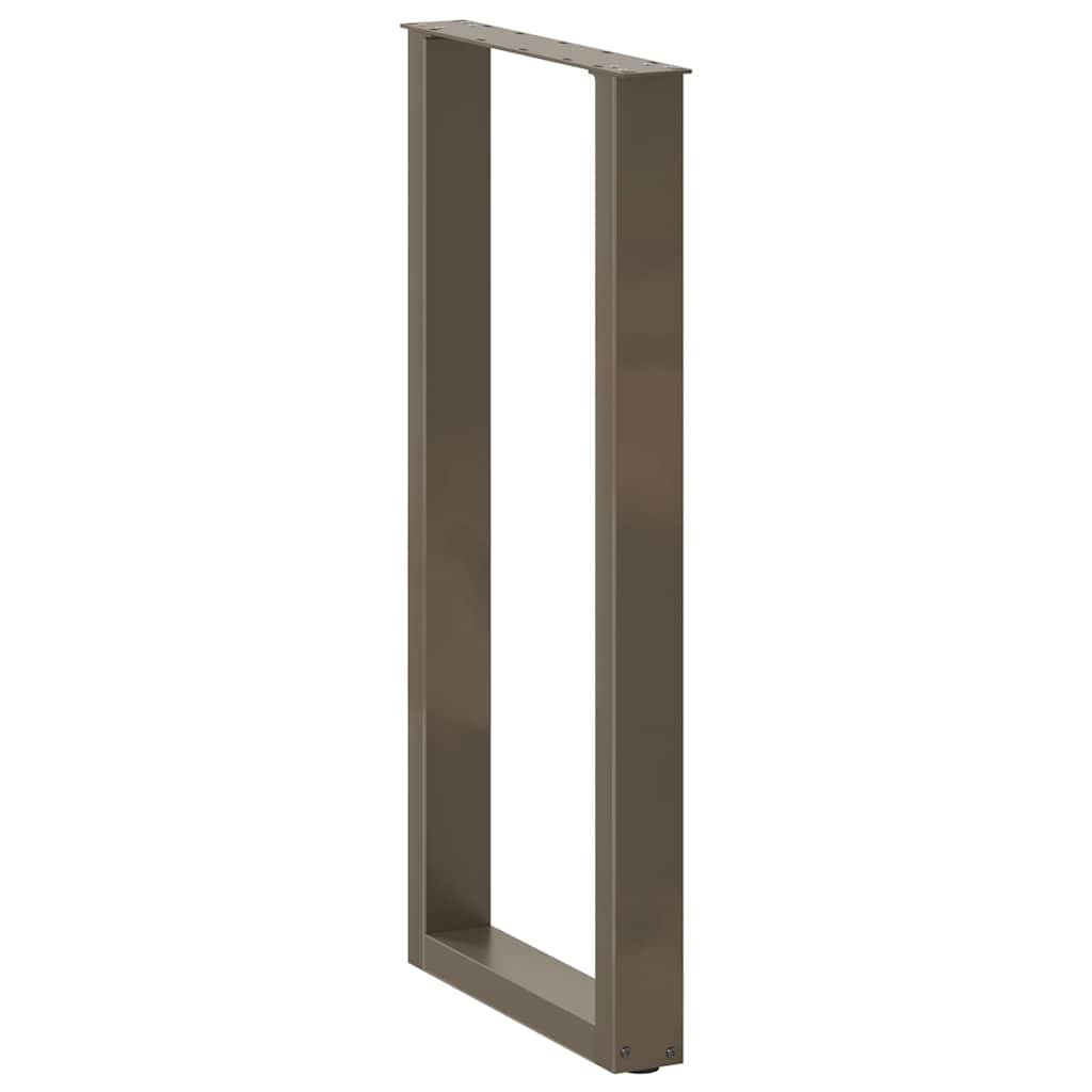 vidaXL Bartischbeine U-Form 2 Stk. Naturstahl 40x(100-101) cm Stahl
