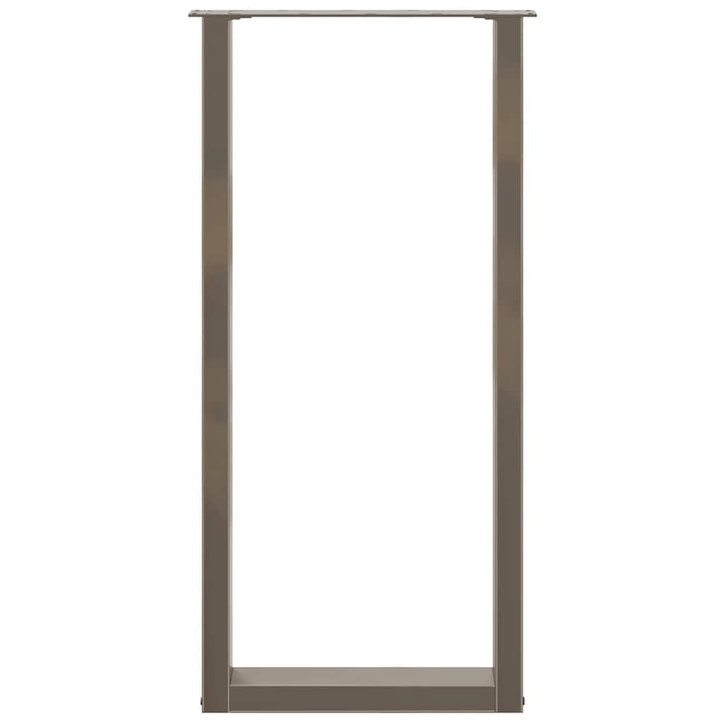 vidaXL Bartischbeine U-Form 2 Stk. Naturstahl 40x(100-101) cm Stahl
