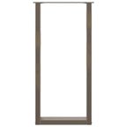 vidaXL Bartischbeine U-Form 2 Stk. Naturstahl 40x(100-101) cm Stahl