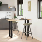 vidaXL Bartischbeine U-Form 2 Stk. Schwarz 50x(100-101) cm Stahl